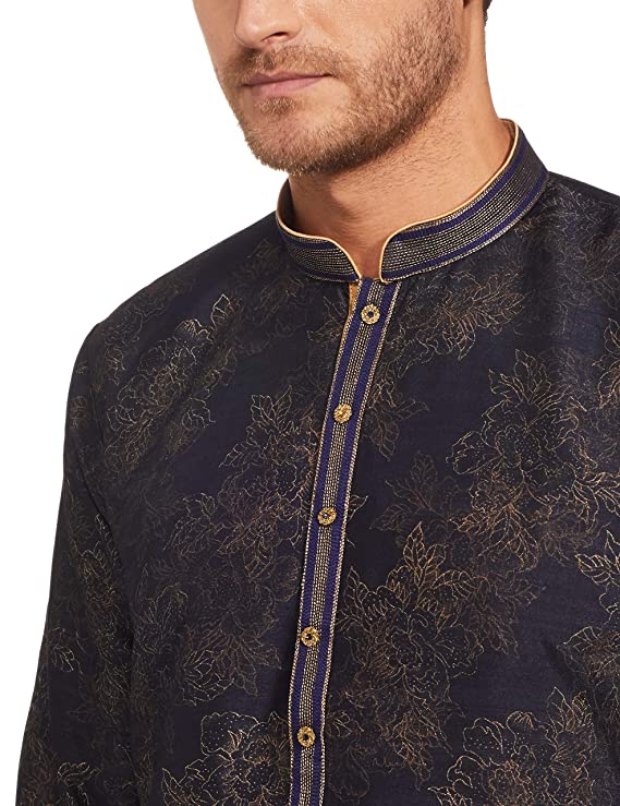 Manyavar Men's Silk Blend Kurta - Image 3
