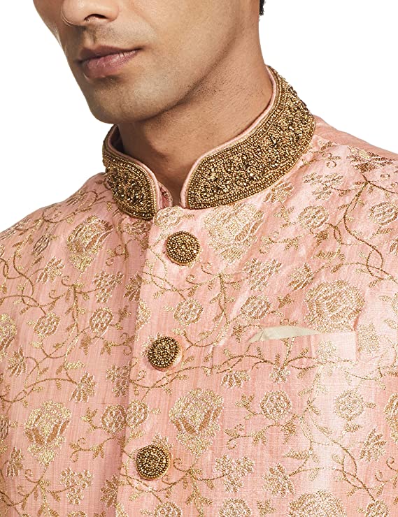 Manyavar Men's Silk Blend Kurta - Image 3